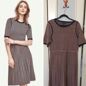 Ann Taylor Dress Size 14 Sweater Dress Houndstooth
